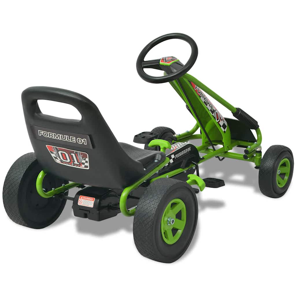 Go Kart s Pedalama i Podesivim Sjedalom Zeleni