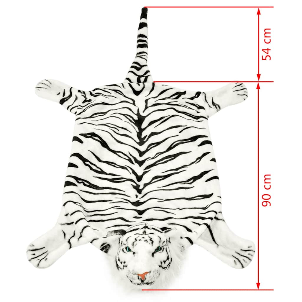 Tepih Tigar od Pliša 144 cm Bijeli