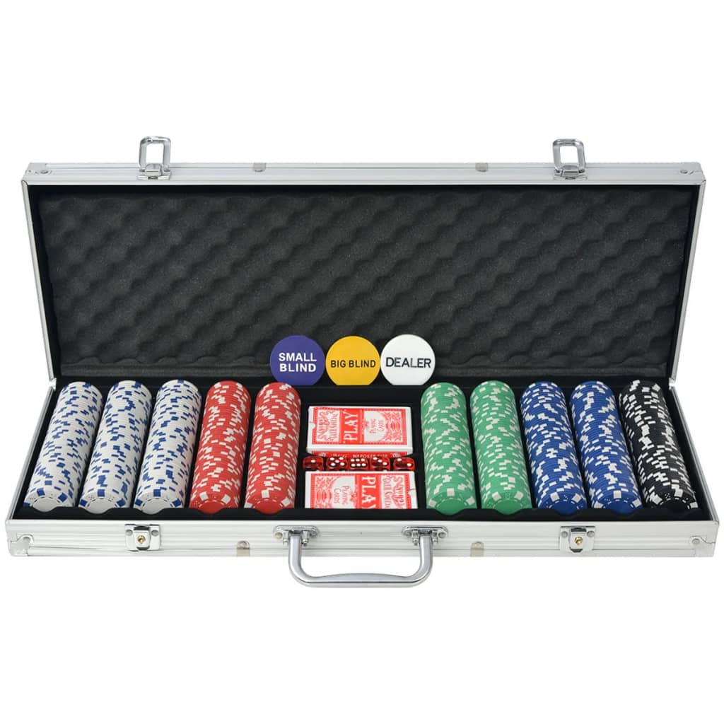 Set za Poker s 500 Žetona Aluminijum