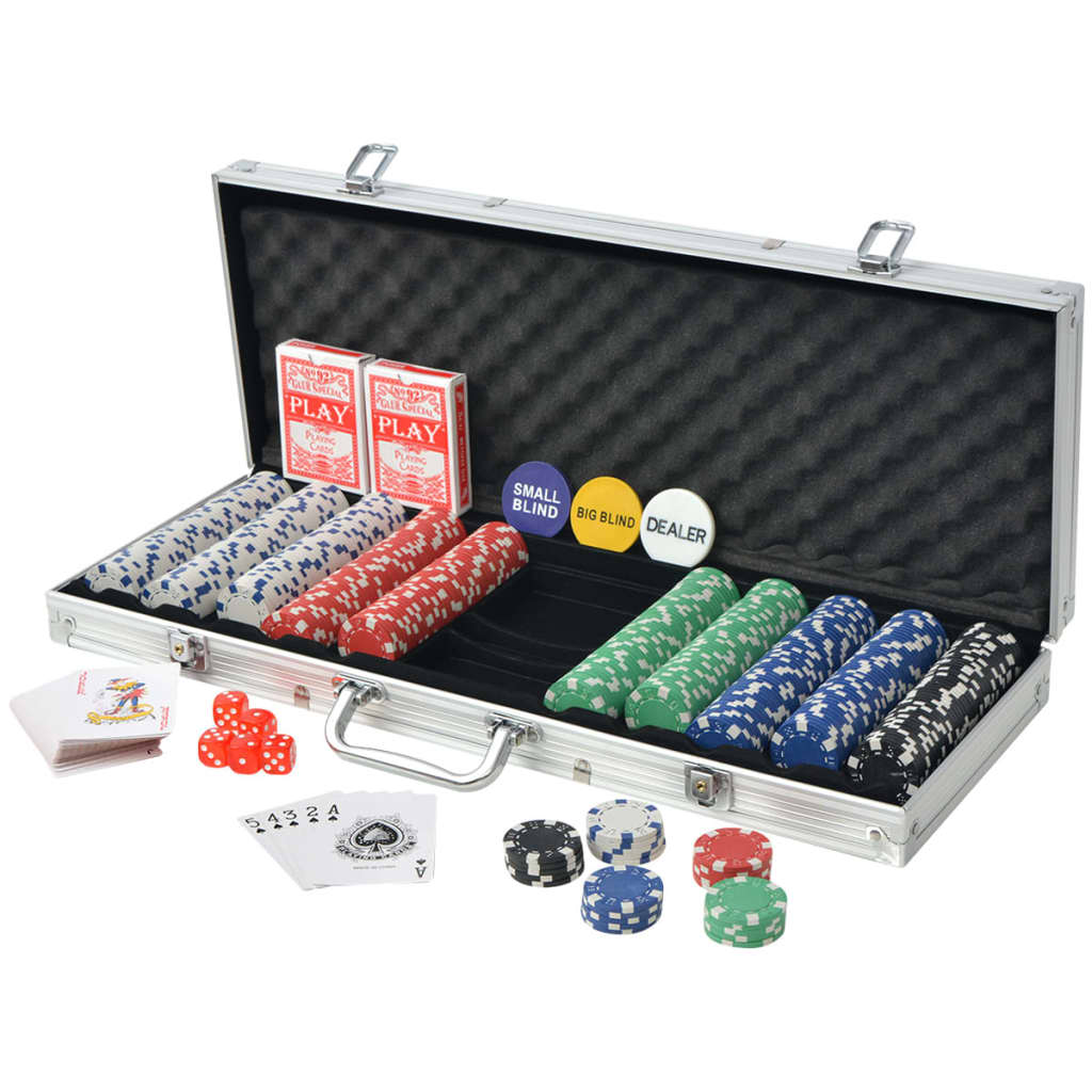 Set za Poker s 500 Žetona Aluminijum