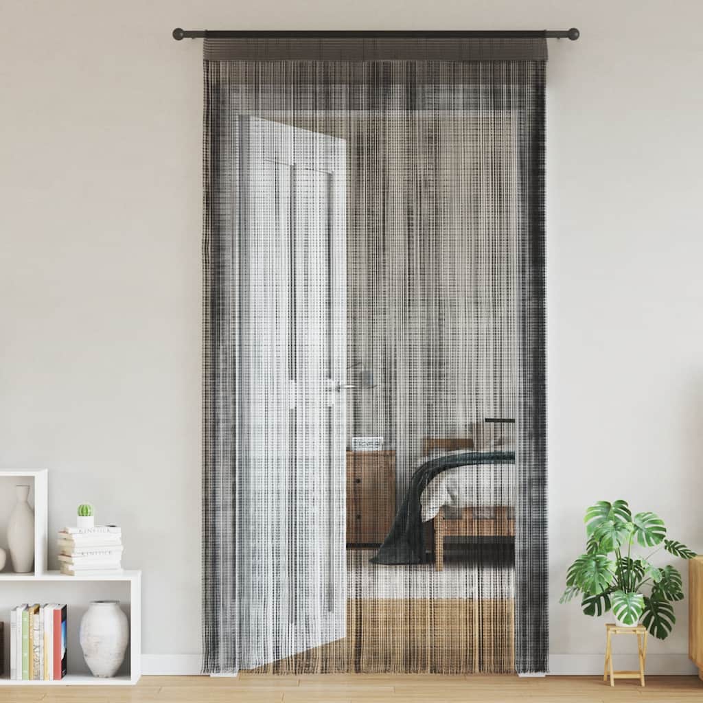 Končane Zavjese 2 kom 100x250 cm Crne
