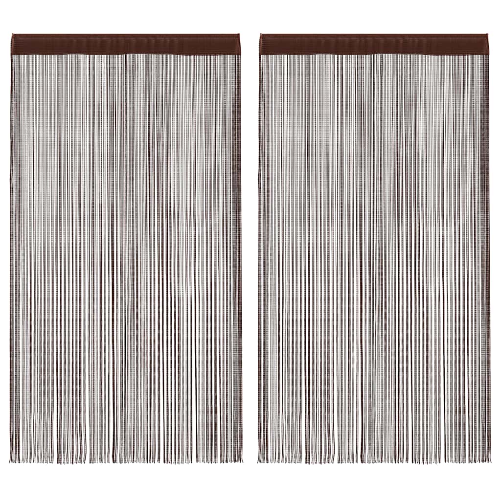 Končane Zavjese 2 kom 100x250 cm Smeđe