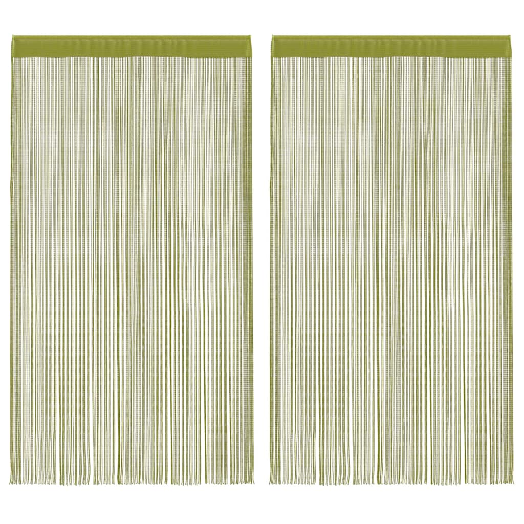 Končane Zavjese 2 kom 100x250 cm Zelene