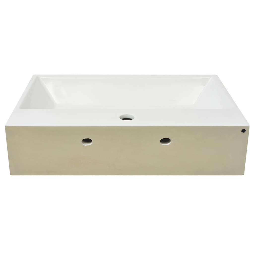 Umivaonik s Otvorom za Slavinu Keramički Bijeli 60,5x42,5x14,5 cm