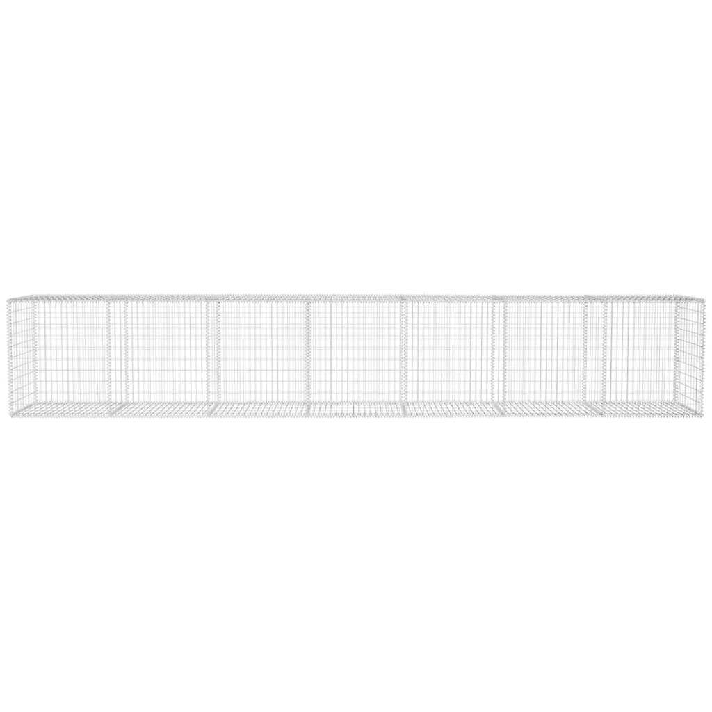 Gabionski zid s poklopcem od pocinčanog čelika 600x50x100 cm