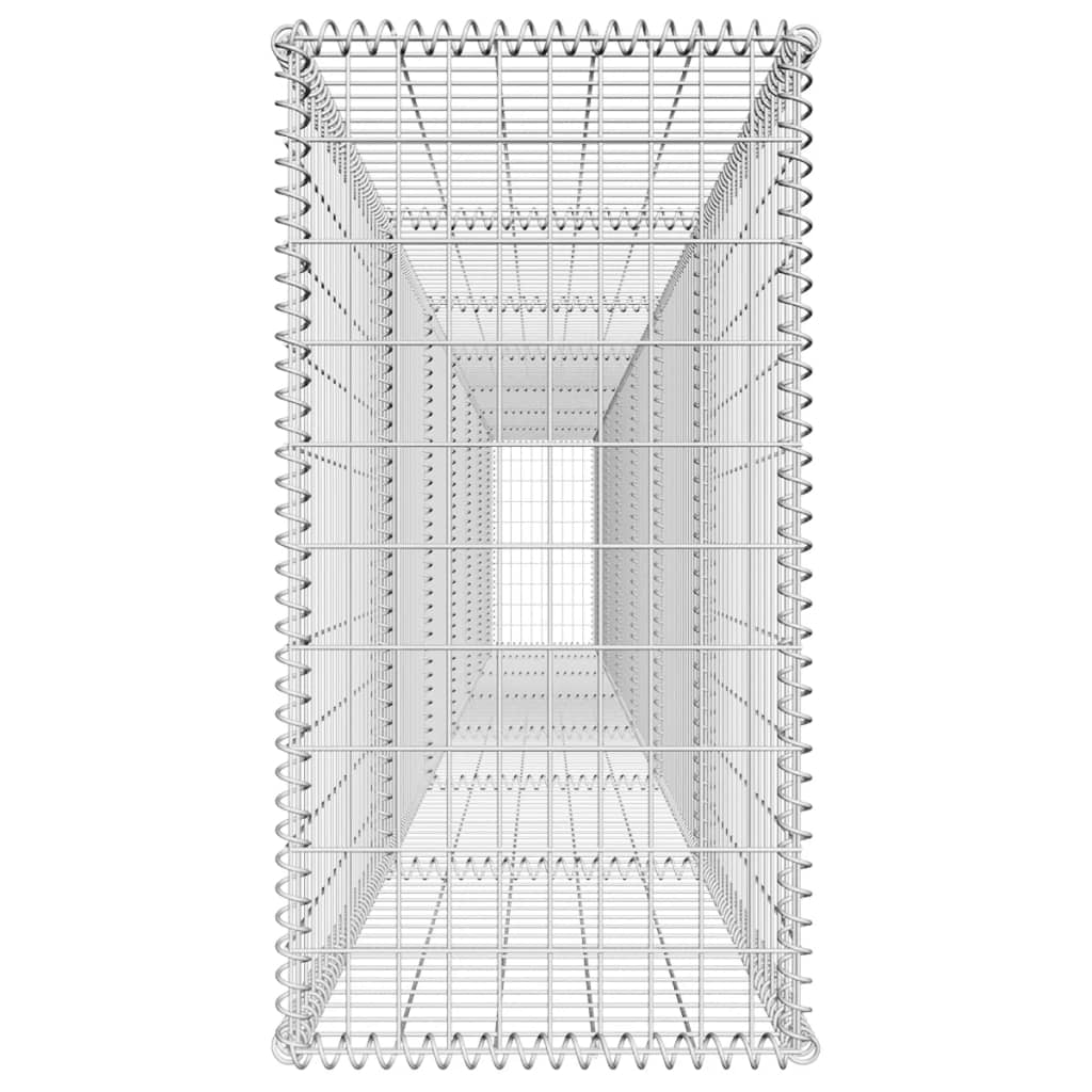 Gabionski zid s poklopcem od pocinčanog čelika 600x50x100 cm