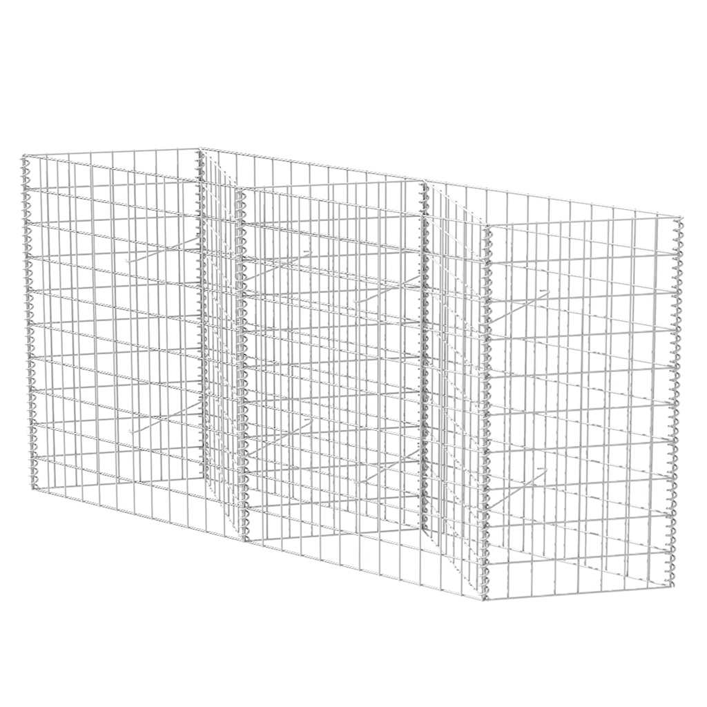 Gabionska košara od pocinčanog čelika 120 x 30 x 100 cm