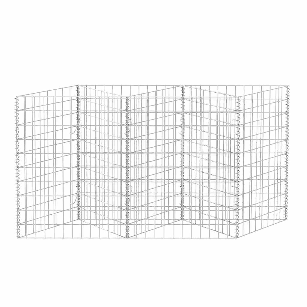 Gabionska košara od pocinčanog čelika 120 x 30 x 100 cm