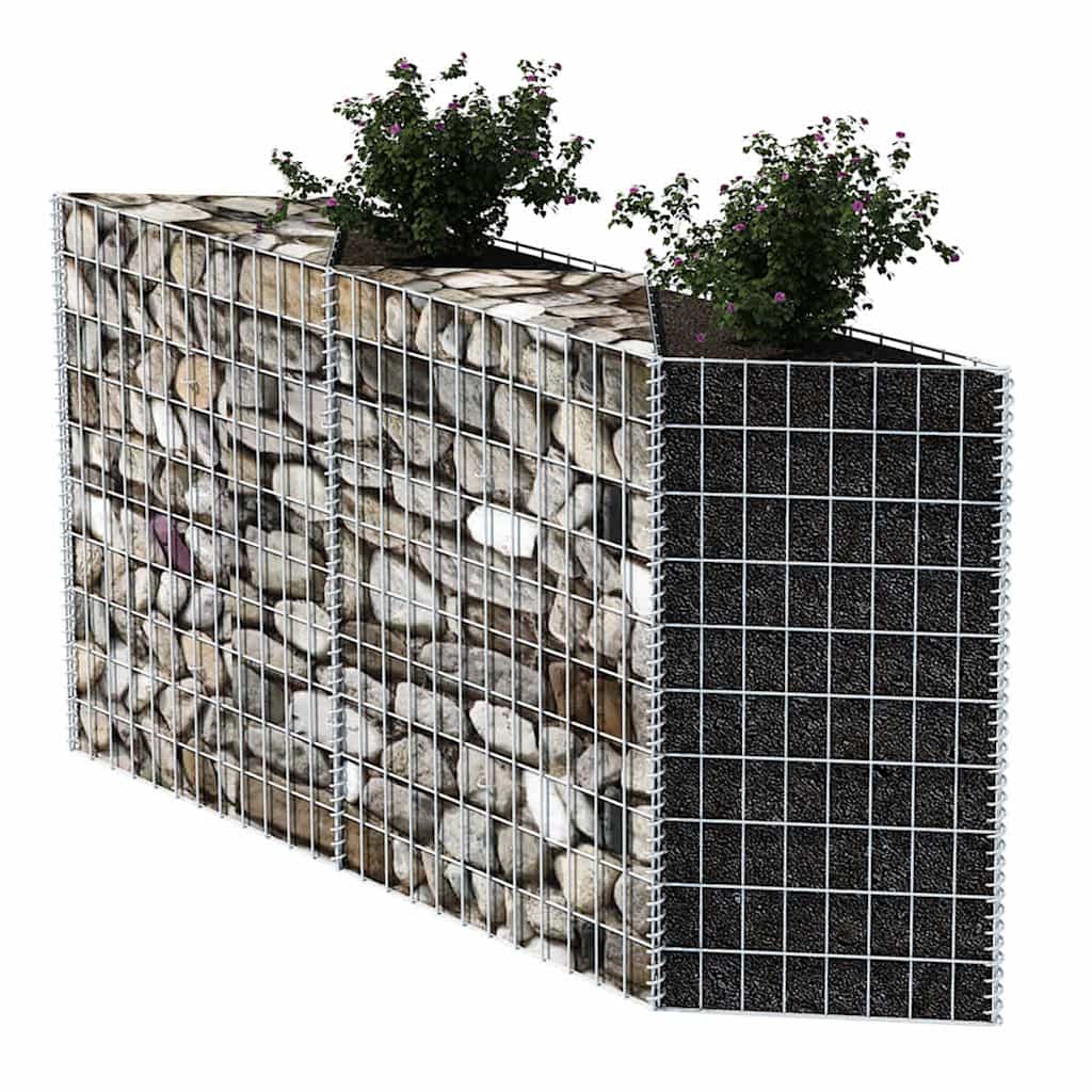 Gabionska košara od pocinčanog čelika 120 x 30 x 100 cm