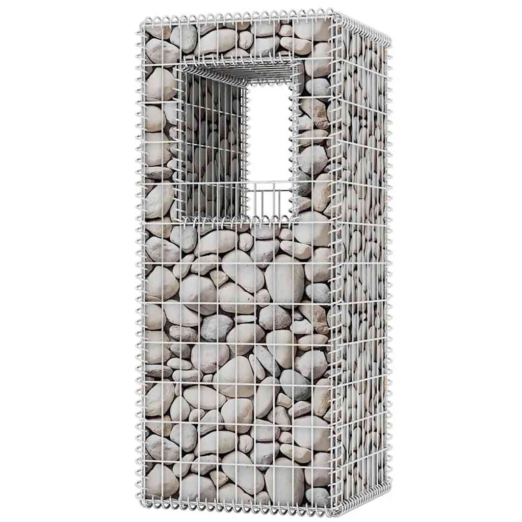 Gabionske stupne košare/sadilice 2 kom čelične 50 x 50 x 120 cm
