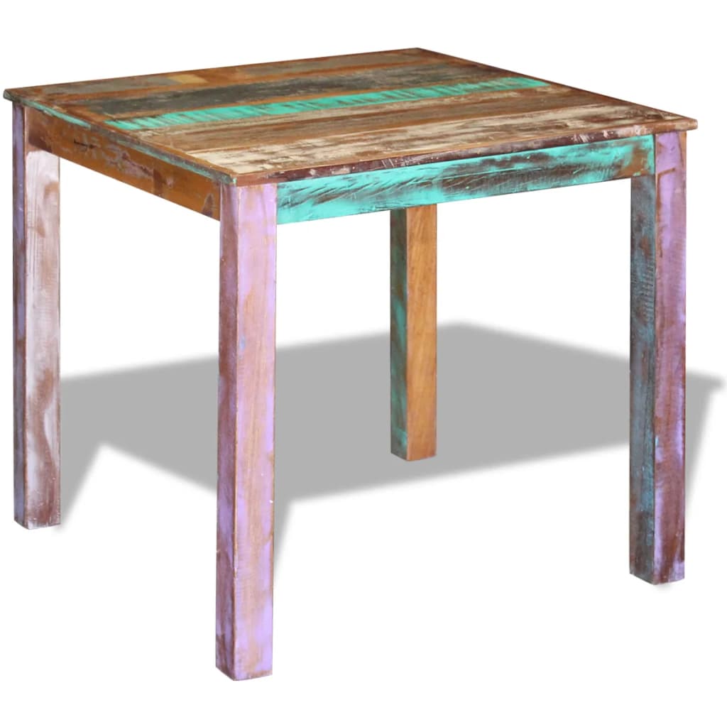 Blagovaonski stol od masivnog obnovljenog drva 80 x 82 x 76 cm