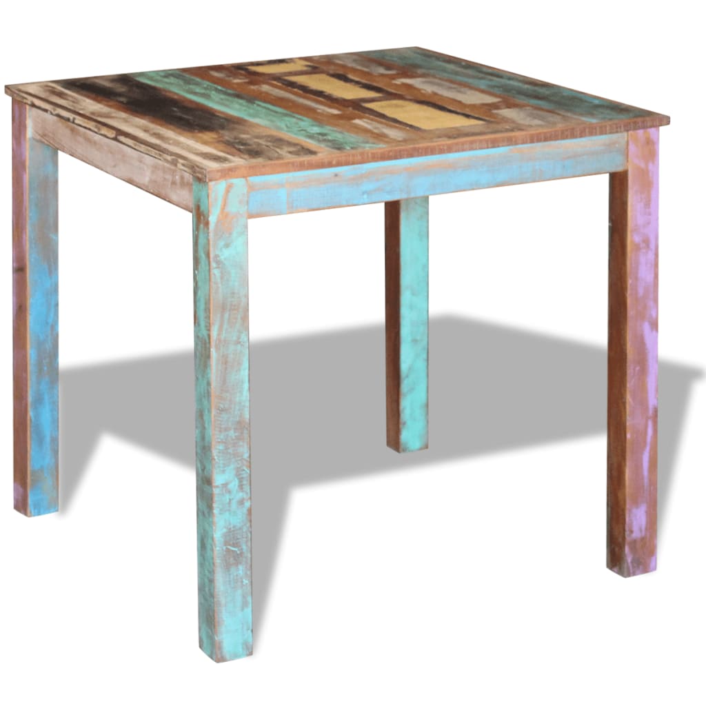 Blagovaonski stol od masivnog obnovljenog drva 80 x 82 x 76 cm
