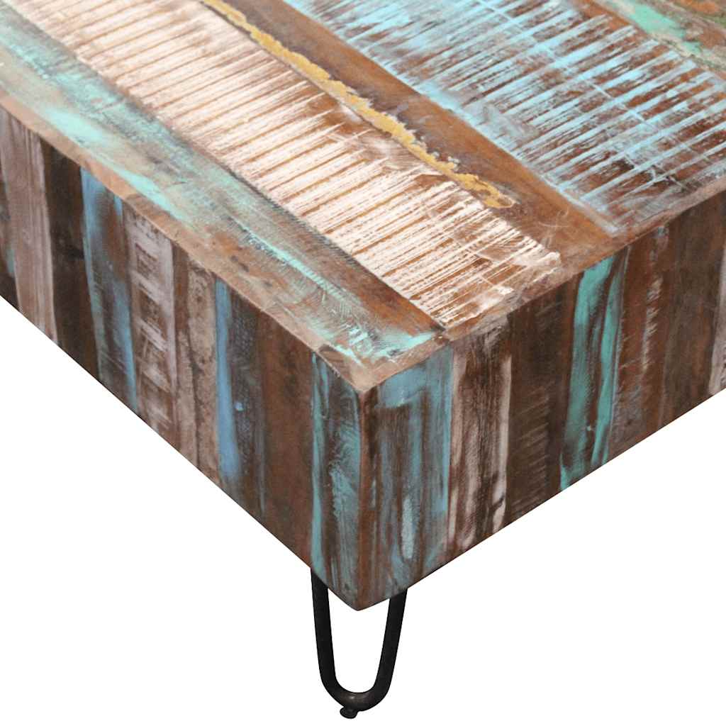 Stolić za kavu od masivnog obnovljenog drva 100 x 50 x 38 cm