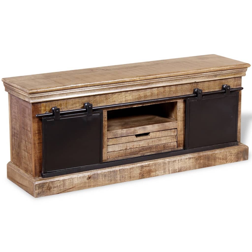 TV Ormarić s 2 Klizna Vrata Masivno Mango Drvo 110x30x45 cm