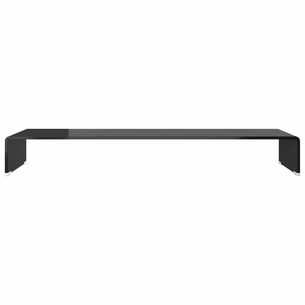 Stalak za TV /Monitor Prozirno Staklo Crni 100x30x13 cm