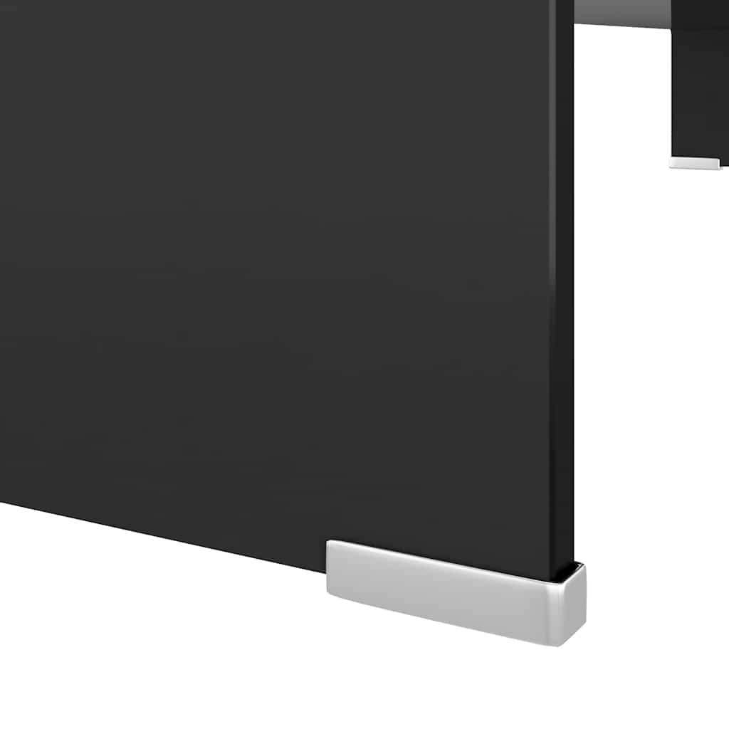 Stalak za TV /Monitor Prozirno Staklo Crni 100x30x13 cm