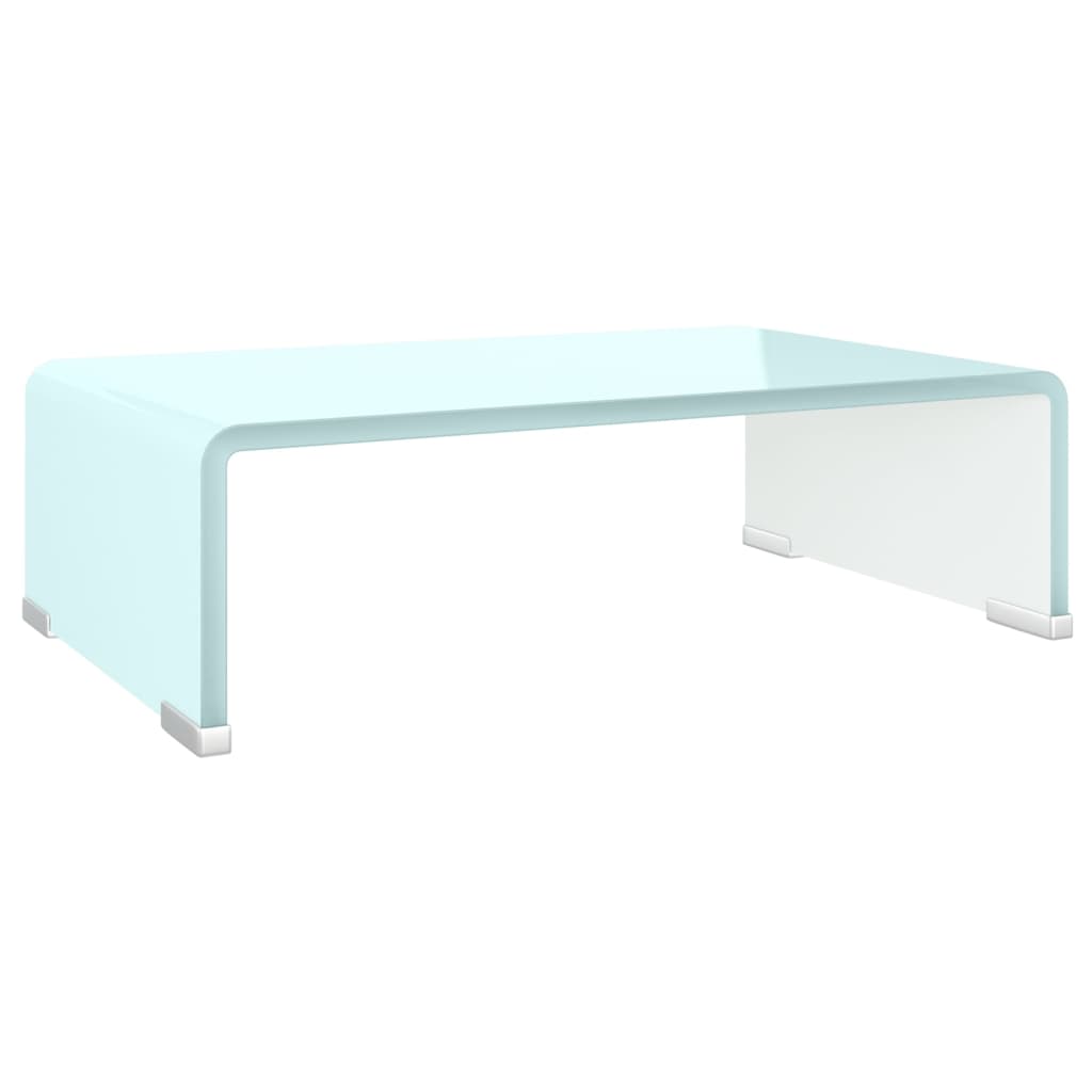 Stalak za TV/monitor stakleni zeleni 40 x 25 x 11 cm
