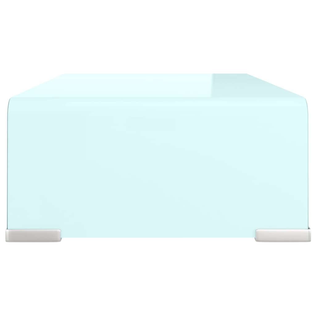 Stalak za TV/monitor stakleni zeleni 40 x 25 x 11 cm