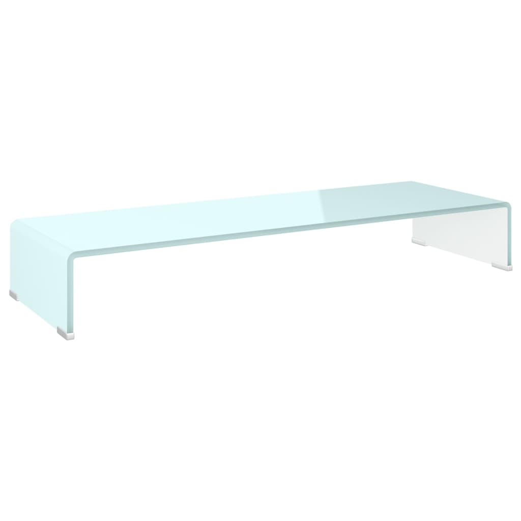 Stalak za TV/monitor stakleni zeleni 90 x 30 x 13 cm