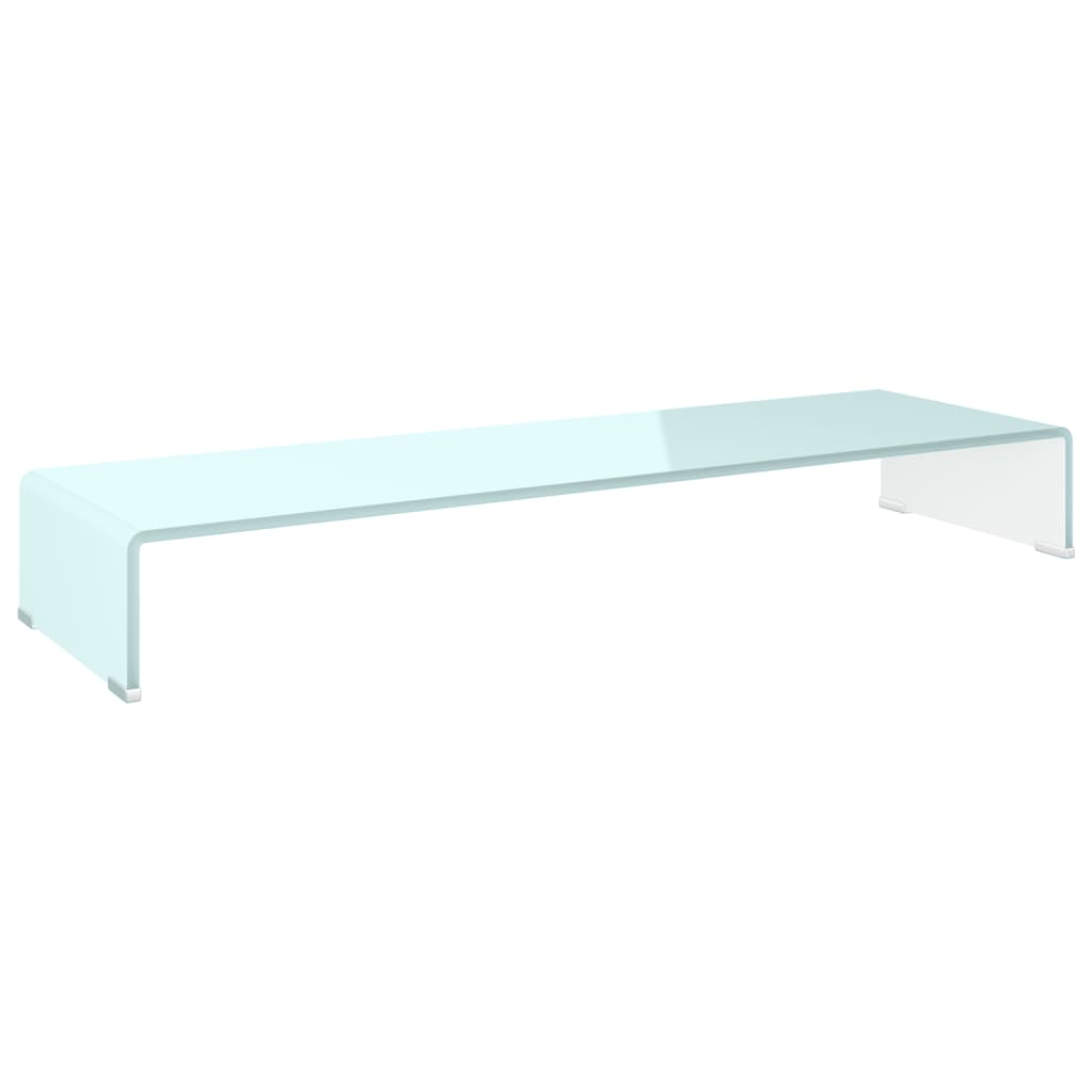Stalak za TV/monitor stakleni zeleni 100 x 30 x 13 cm