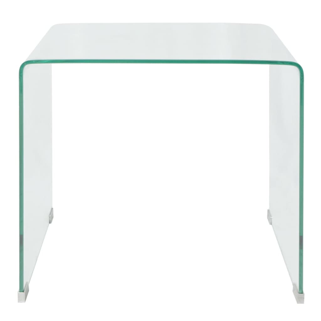 Stolić za Kavu od Kaljenog Stakla 49,5x50x45 cm Prozirni
