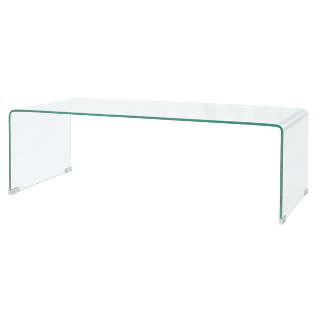 Stolić za kavu od kaljenog stakla 98 x 45 x 30 cm prozirni
