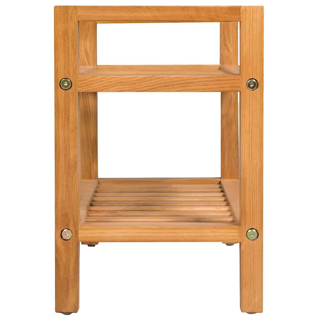 Stalak za cipele s 2 police 50x27x40 cm od masivne hrastovine