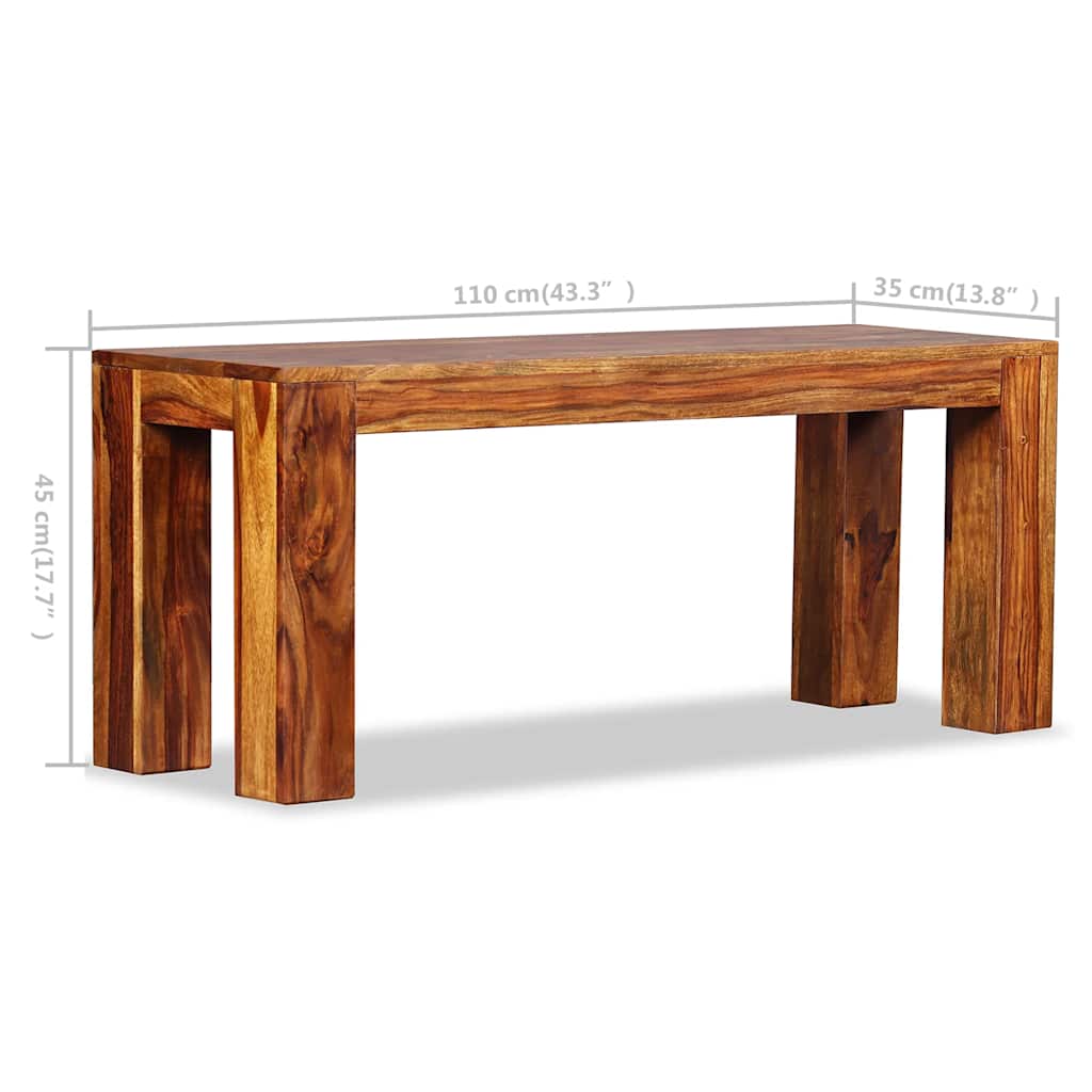Klupa Masivno Drvo Akacije 110x35x45 cm