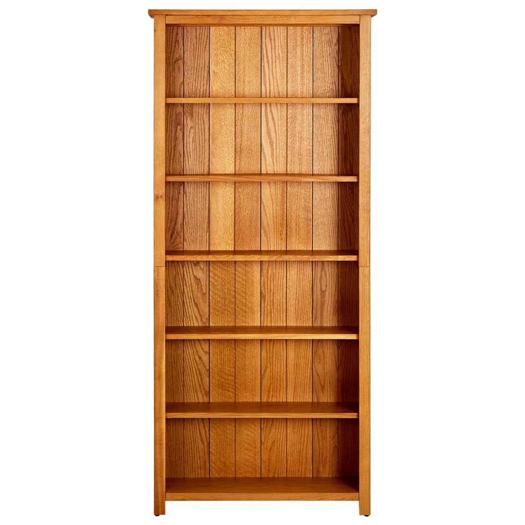 Biblioteka od masivne hrastovine sa 6 polica 80 x 22,5 x 180 cm
