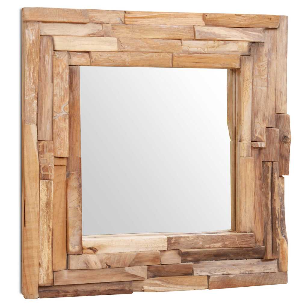 Ukrasno Ogledalo od Tikovine 60x60 cm Kvadratno