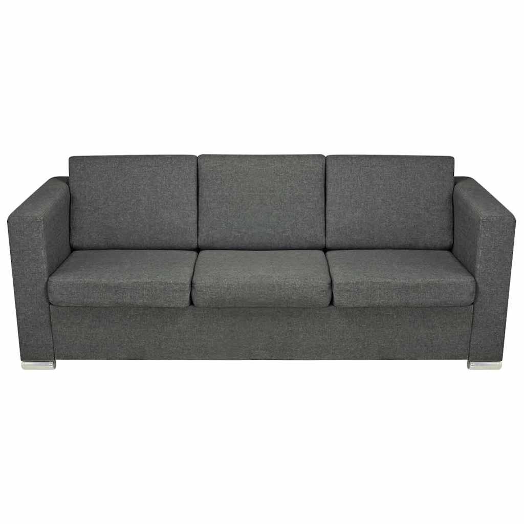 Dvodijelni set sofa od tkanina tamnosivi