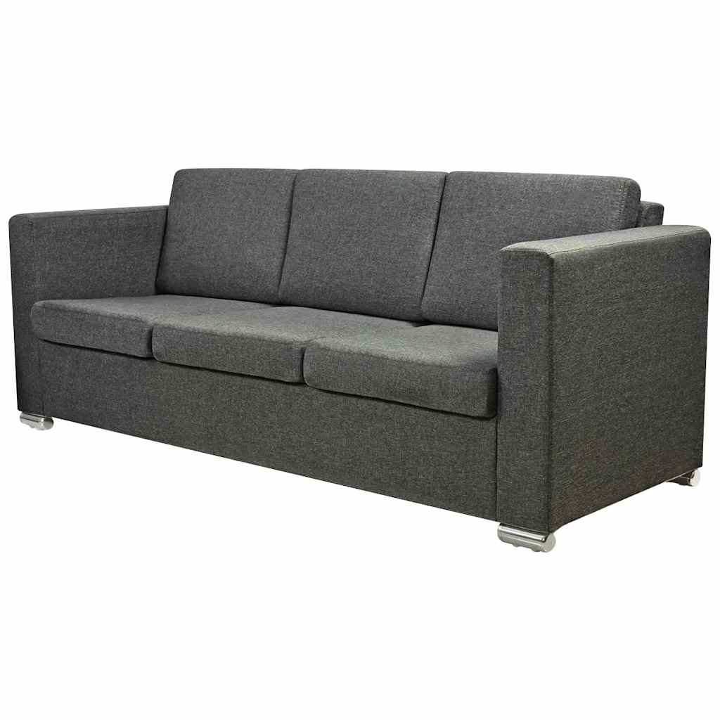 Dvodijelni set sofa od tkanina tamnosivi
