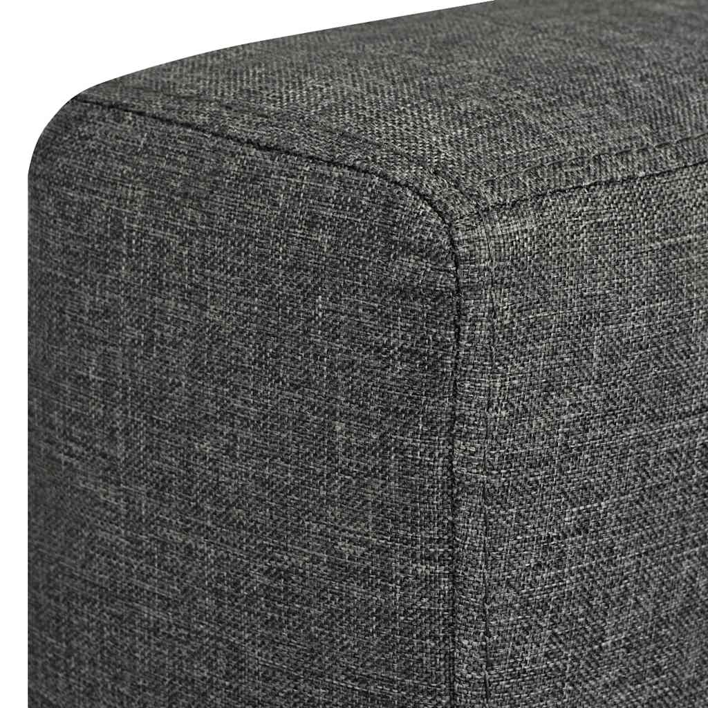 Trodijelni set sofa od tkanina tamnosivi