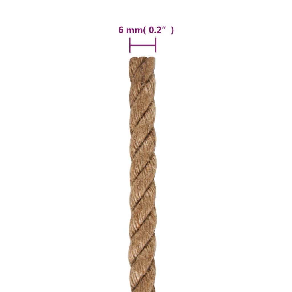 Uže od 100% Jute 6 mm 500 m