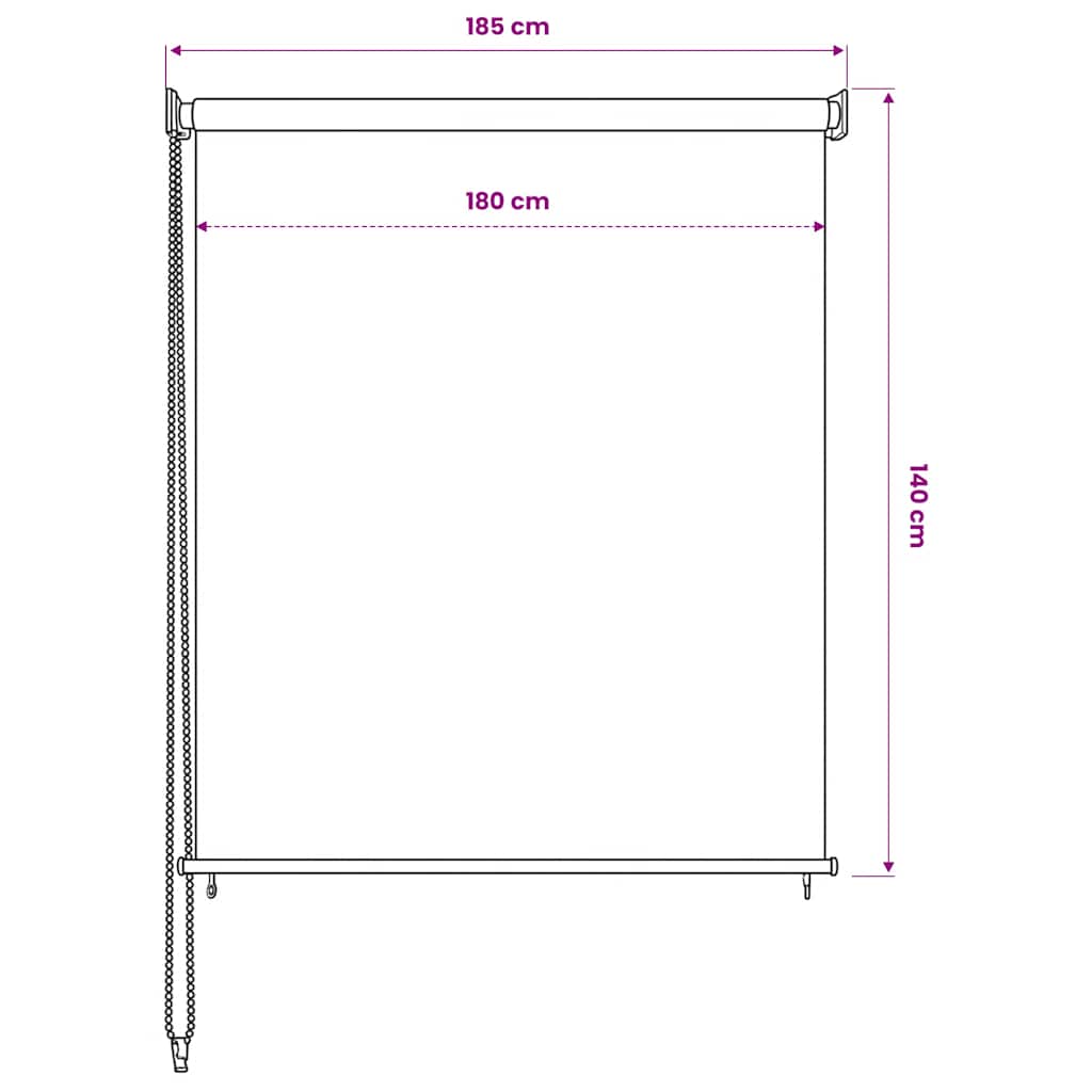 Vanjska rolo zavjesa 185 (Š) x 140 (V) cm bež