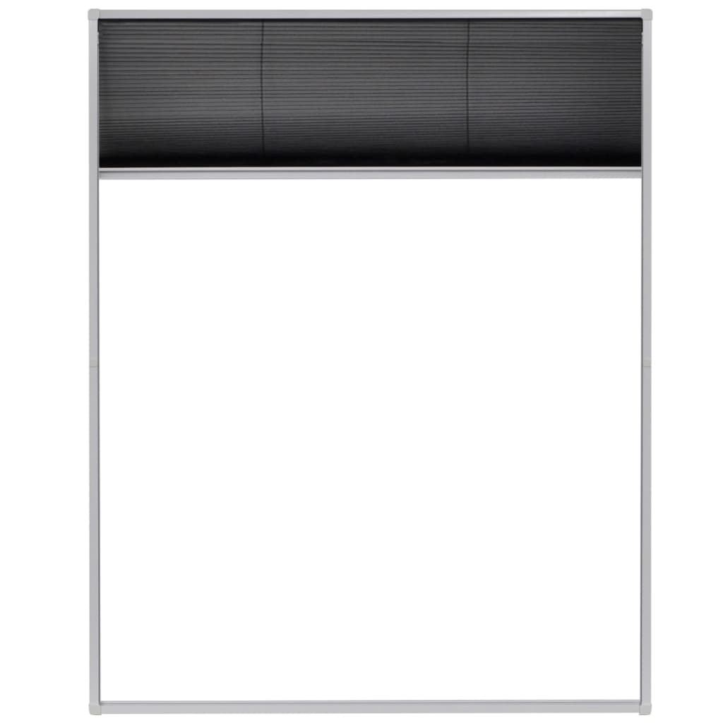 Plisirani Zaslon Protiv Insekata za Prozore Aluminijski 80x100 cm