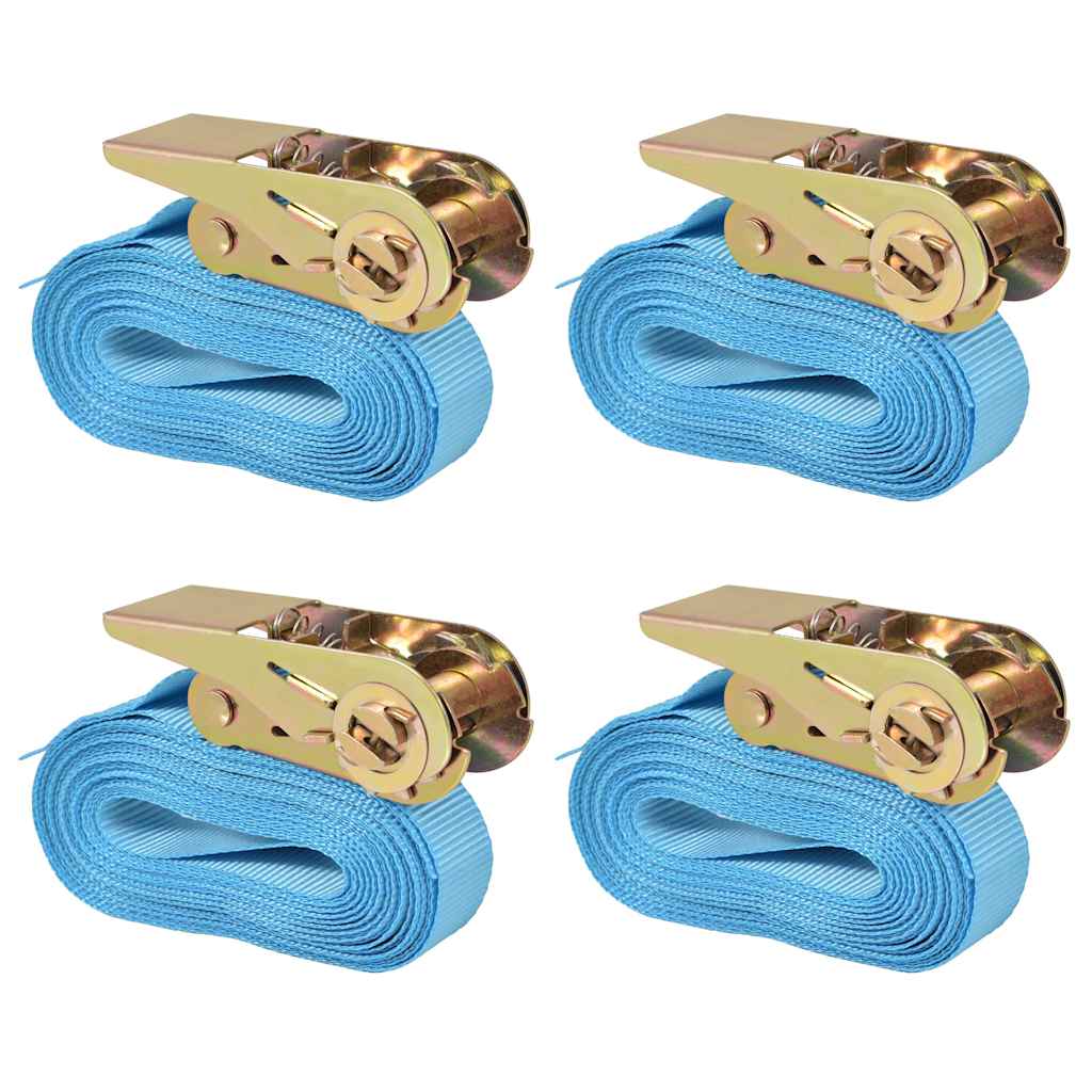 Trake za Vezanje Tereta 4 kom 0,8 Tona 6mx25mm Plave