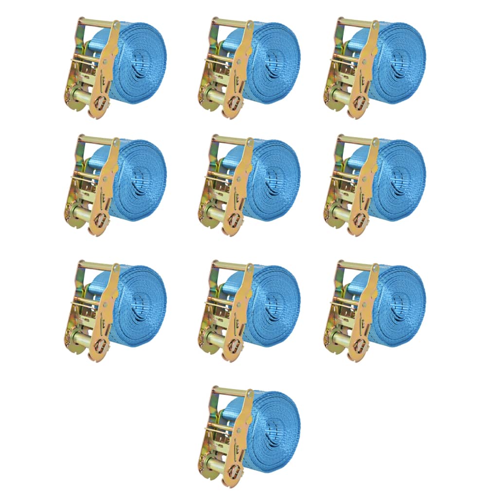 Trake za Vezanje Tereta 10 kom 2 Tone 6mx38mm Plave