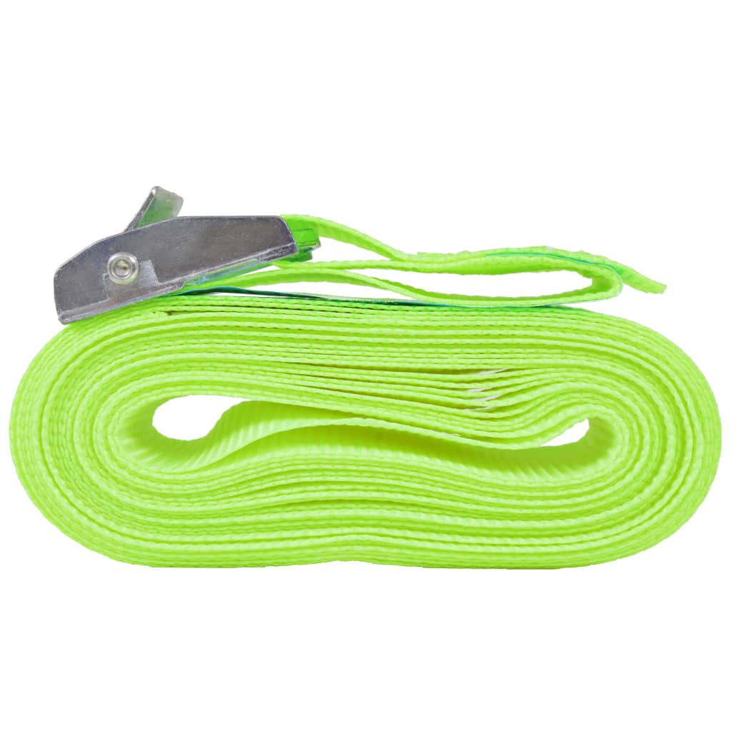 Trake za Vezanje Tereta 10 kom 0,25 Tona 5mx25mm Flourescentno Zelene