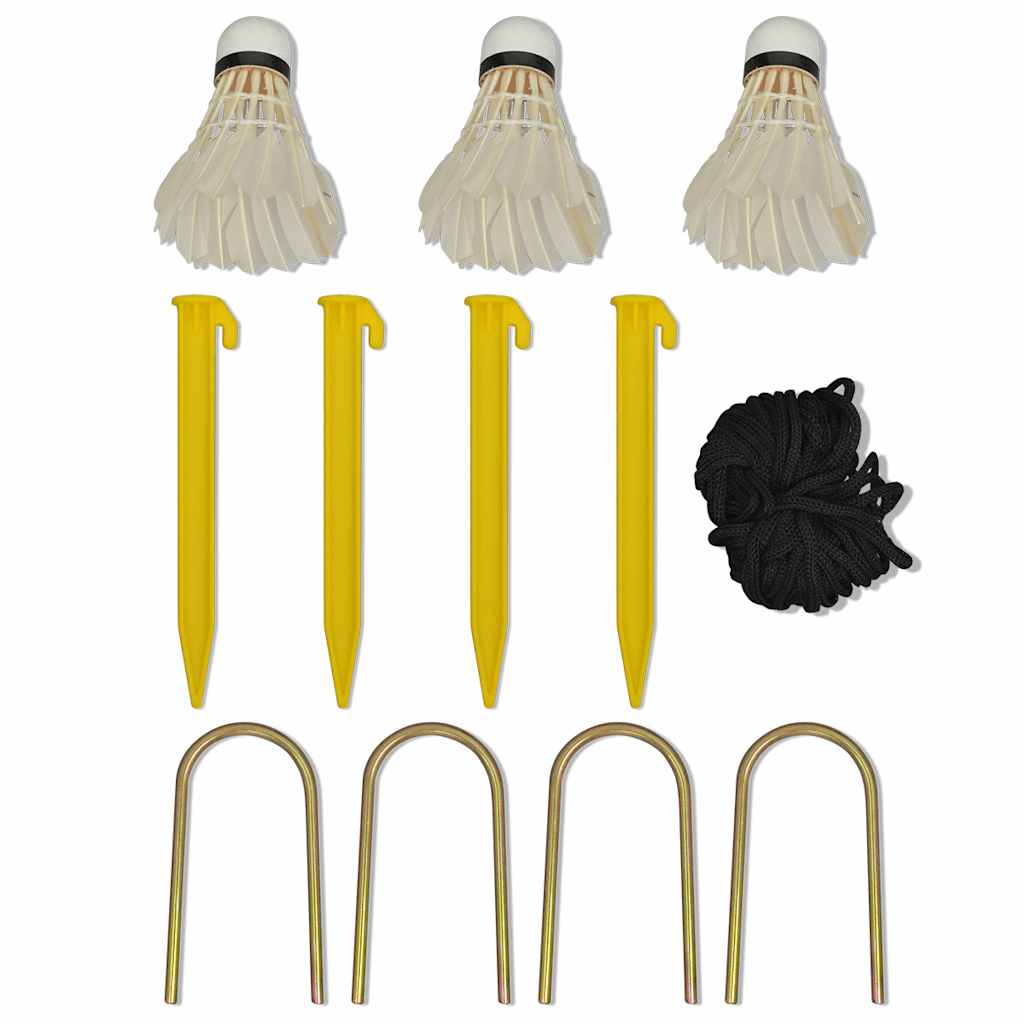 Set za Badminton s Mrežom i Lopticama 500x155 cm