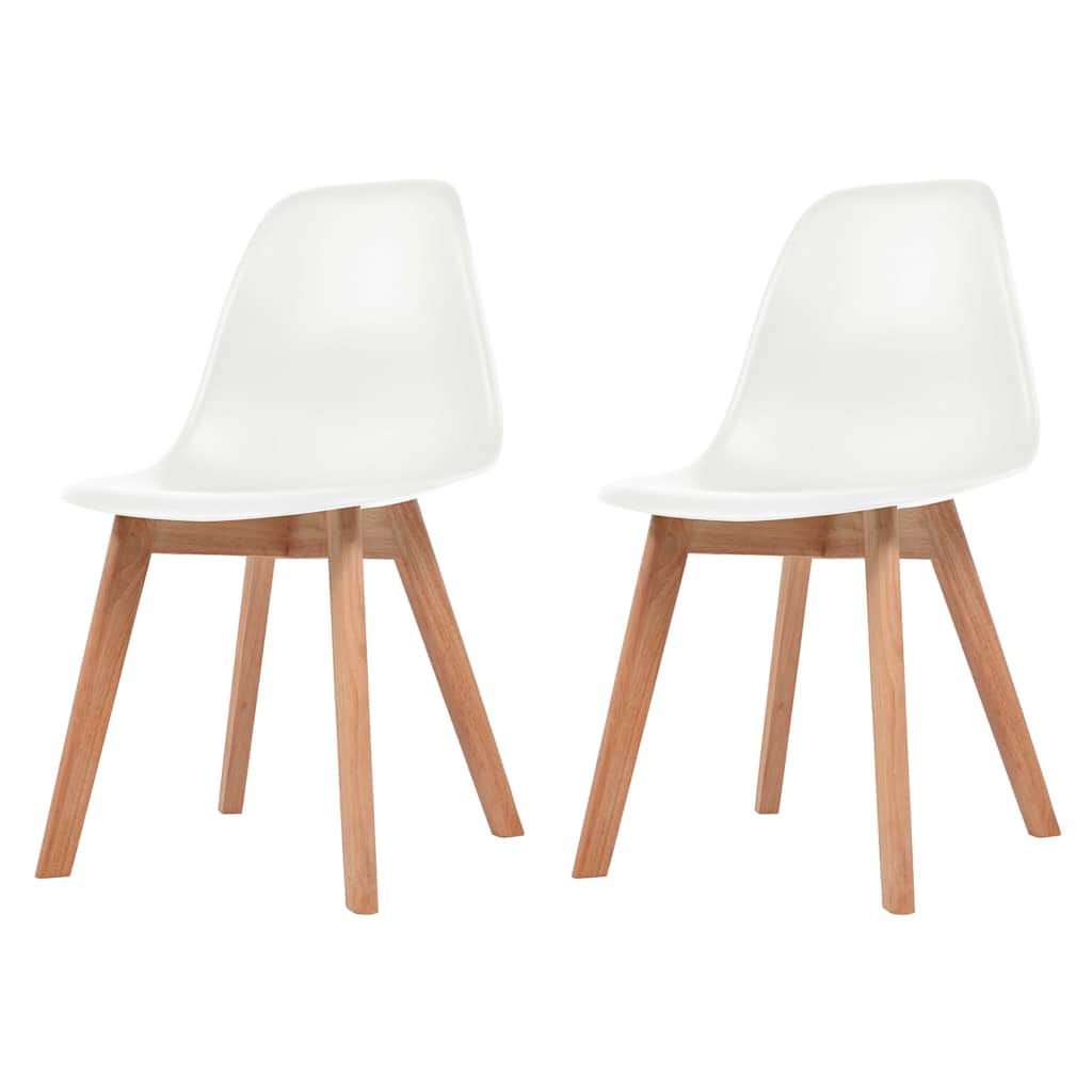 Blagovaonske stolice 2 kom bijele plastične