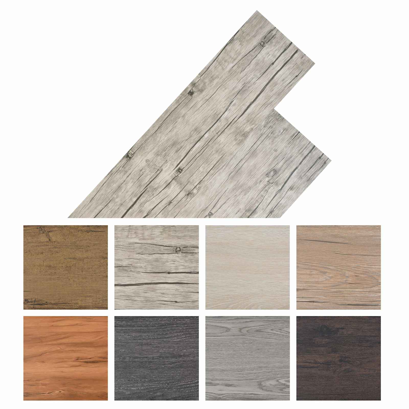 Podne daske 18 pcs Sivi 5,26 m² PVC