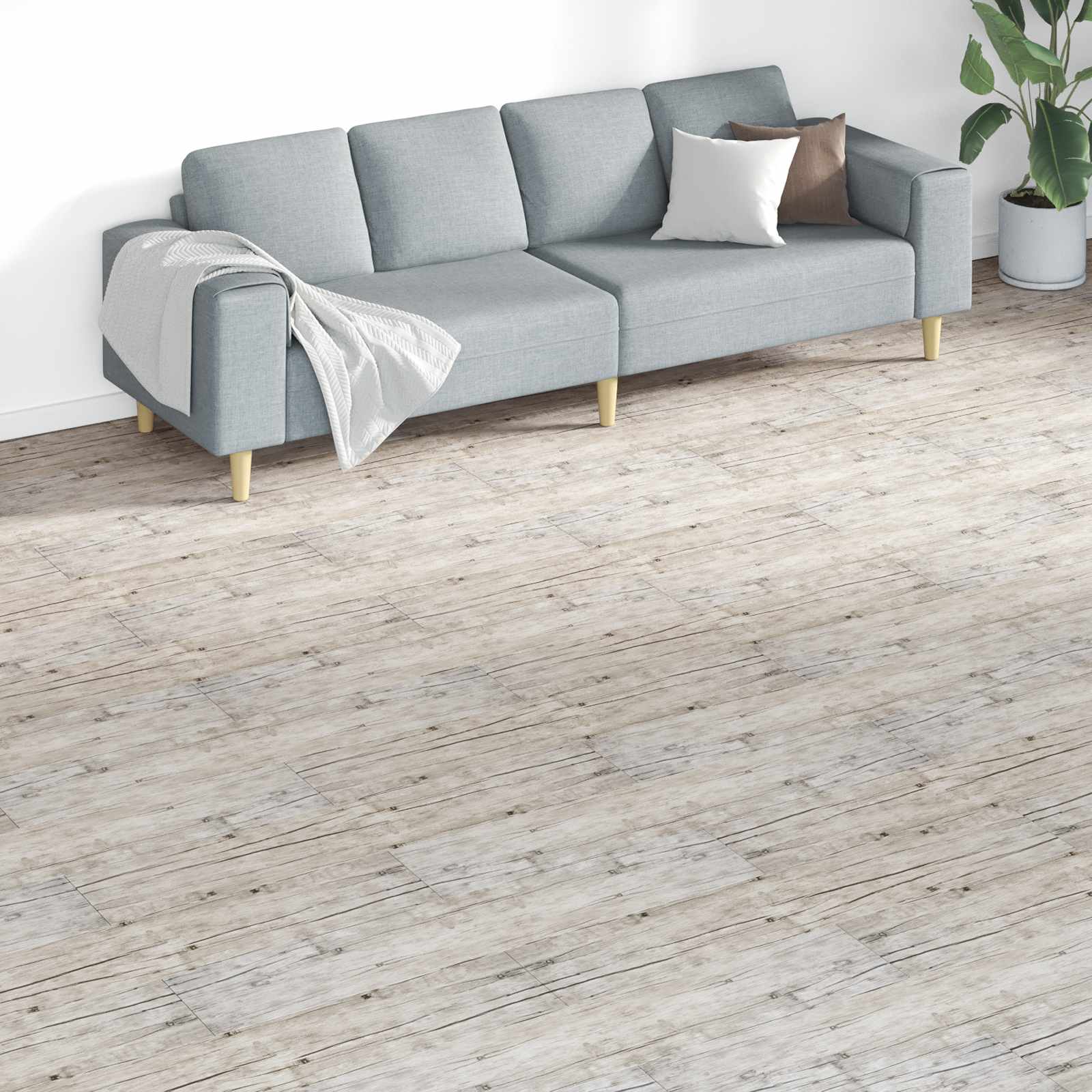 Podne daske 18 pcs Sivi 5,26 m² PVC
