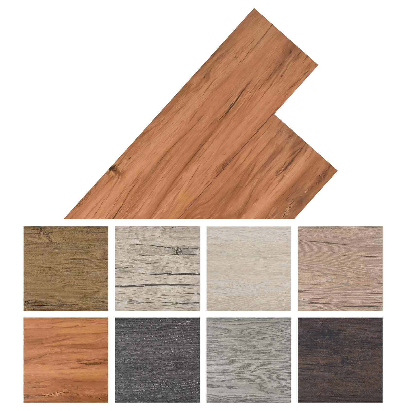 Podne daske 18 pcs Smeđa 5,26 m² PVC