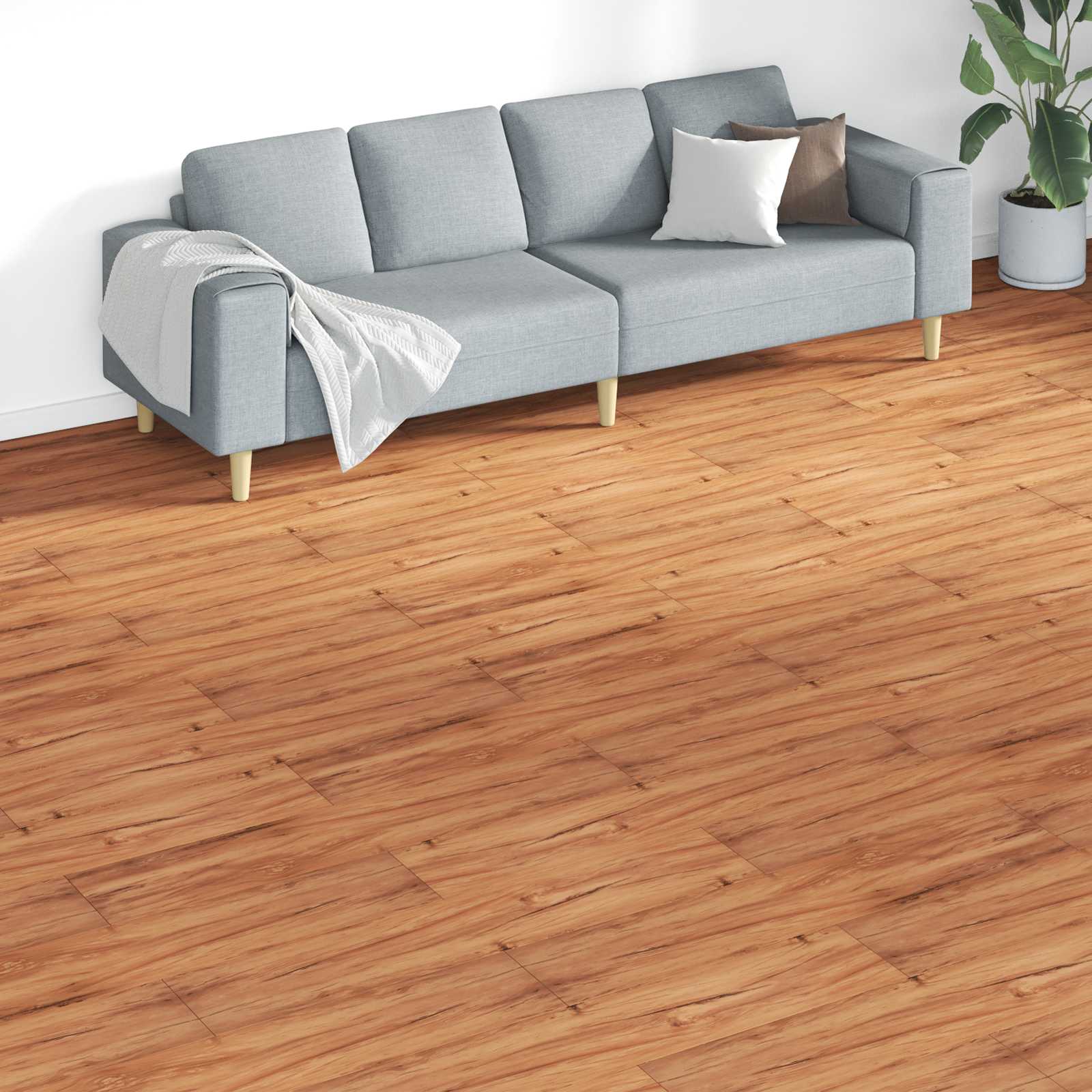 Podne daske 18 pcs Smeđa 5,26 m² PVC