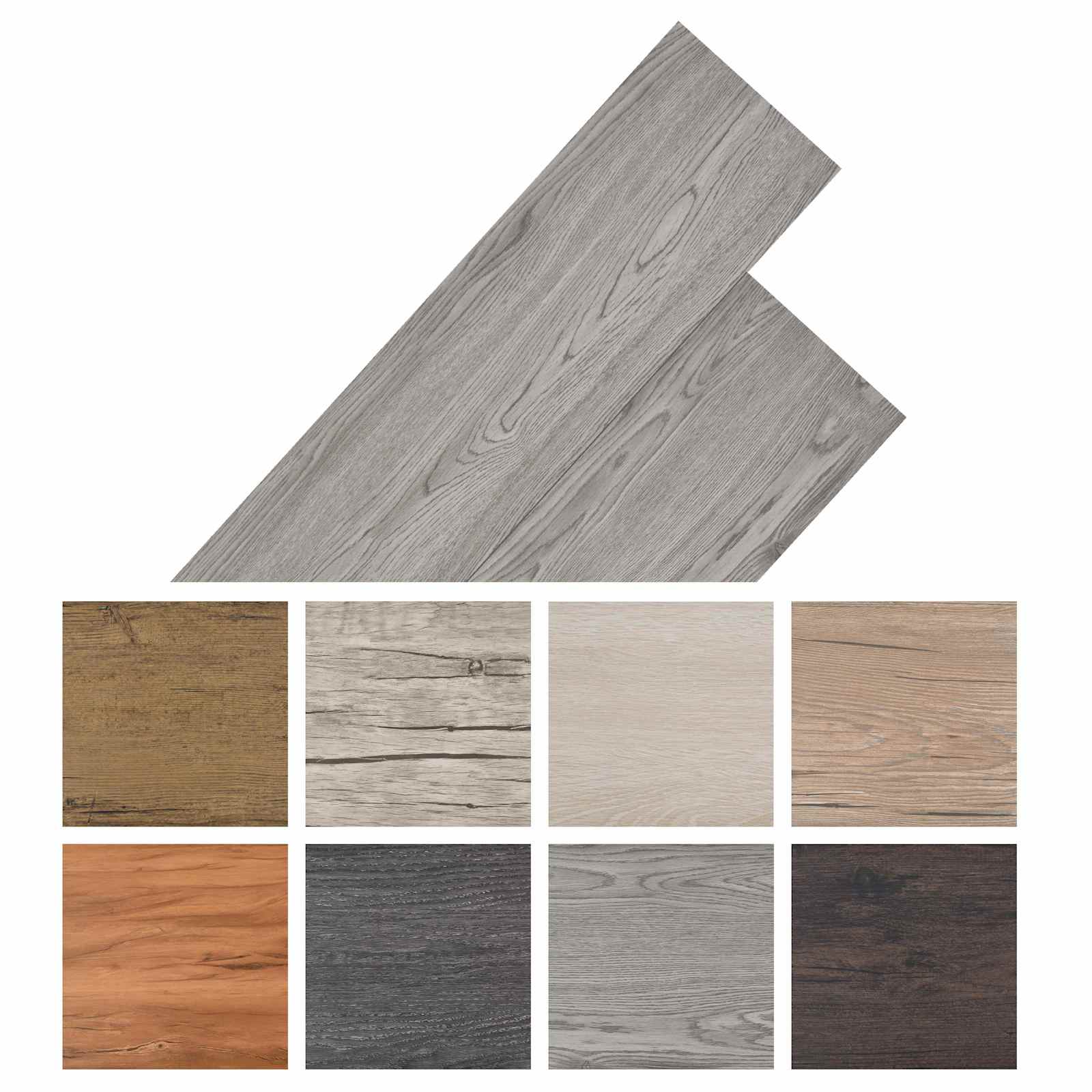 Podne daske 18 pcs Tamno siva 5,26 m² PVC