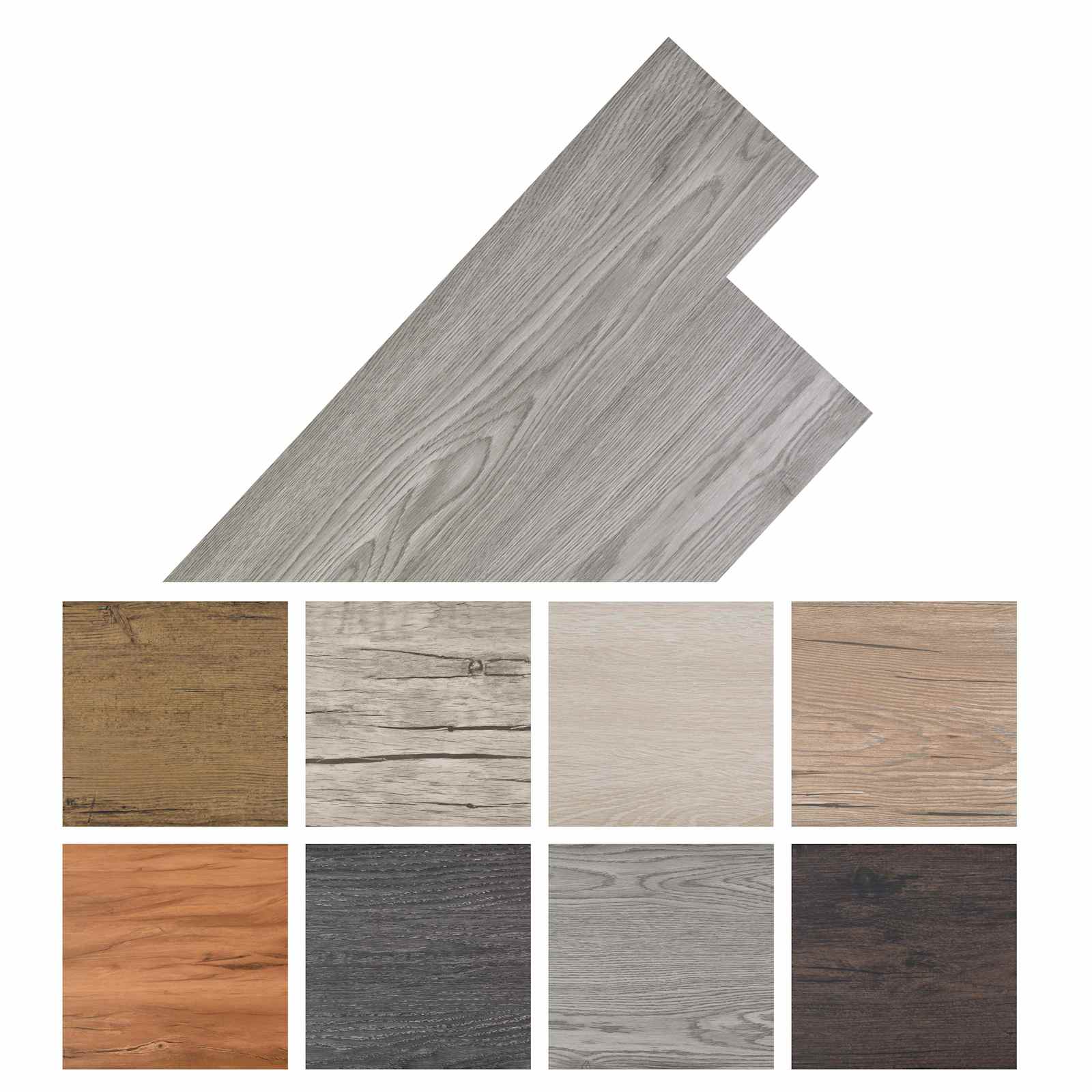 Podne daske 36 pcs Tamno siva 5,02 m² PVC
