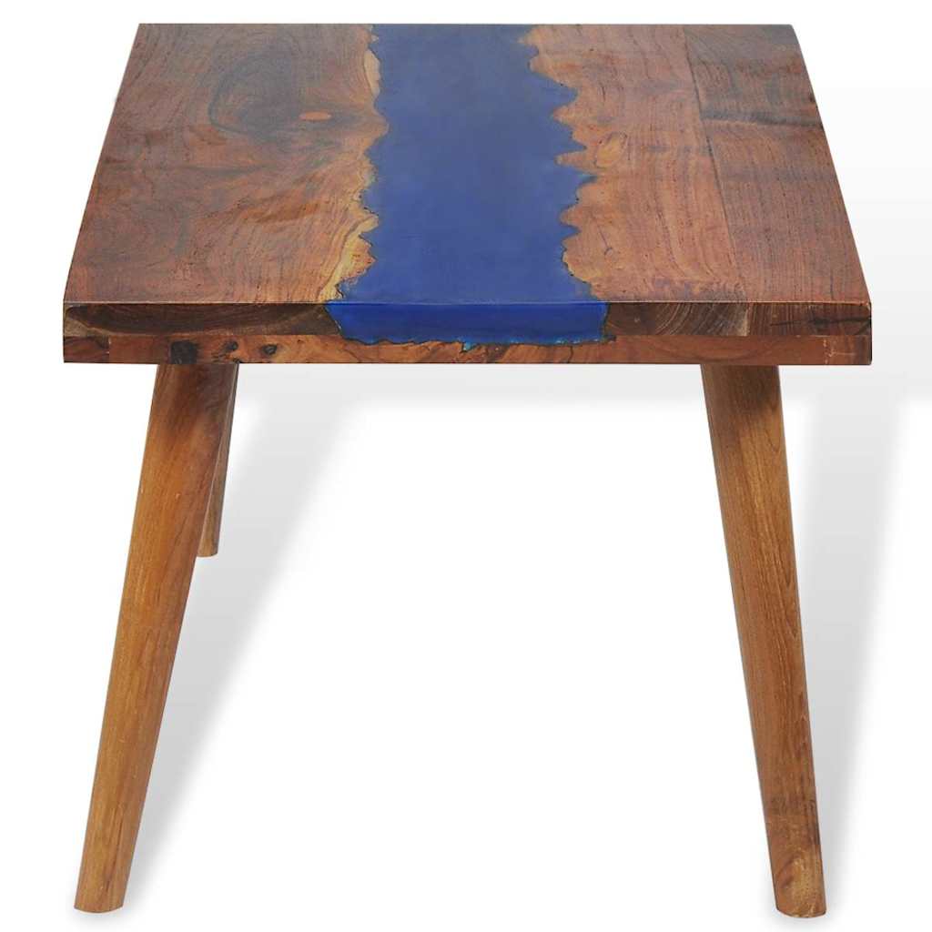 Stolić za kavu od tikovine i smole 100 x 50 x 40 cm