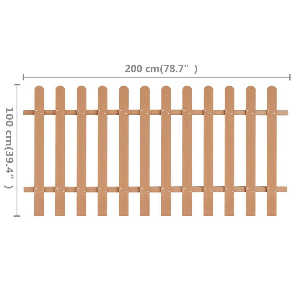 Ograda od kolaca WPC 200 x 100 cm