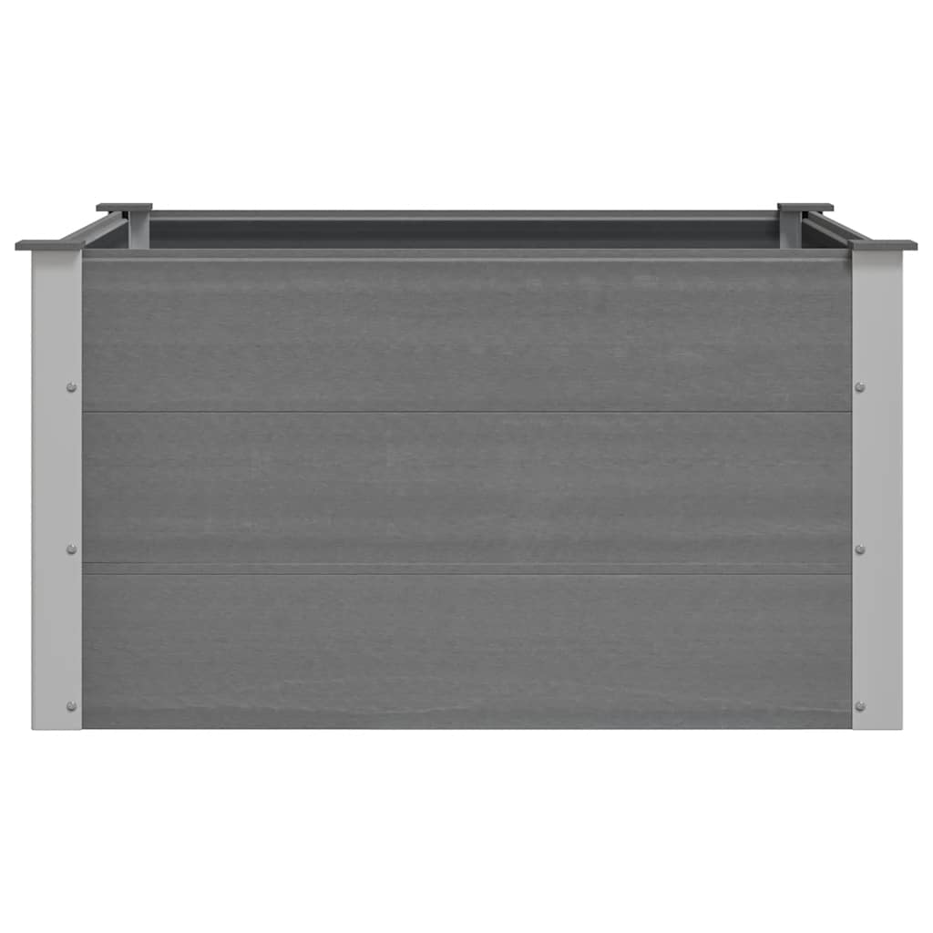 Vrtna Posuda za Sadnju WPC 100x100x54 cm Siva
